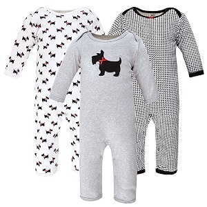hudson baby baby cotton union suit 3 pack