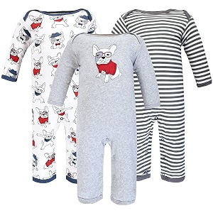 hudson baby baby cotton union suit 3 pack