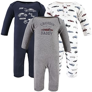 hudson baby baby cotton union suit 3 pack