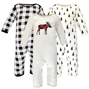 hudson baby baby cotton union suit 3 pack