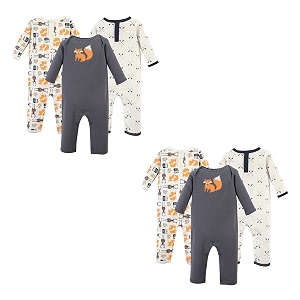 hudson baby baby cotton union suit 3 pack