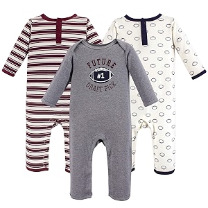 hudson baby baby cotton union suit 3 pack