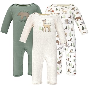 hudson baby baby cotton union suit 3 pack