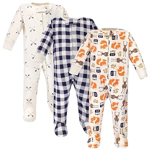 hudson baby baby cotton union suit 3 pack