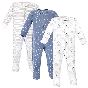 hudson baby baby cotton union suit 3 pack