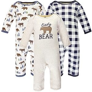 hudson baby baby cotton union suit 3 pack