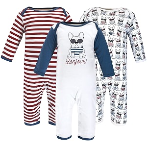 hudson baby baby cotton union suit 3 pack
