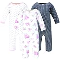 Hudson Baby Baby Cotton Union Suit, 3 Pack