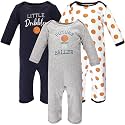 Hudson Baby Baby Cotton Union Suit, 3 Pack