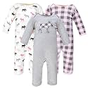 Hudson Baby Baby Cotton Union Suit, 3 Pack