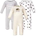 Hudson Baby Baby Cotton Union Suit, 3 Pack