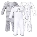 Hudson Baby Baby Cotton Union Suit, 3 Pack
