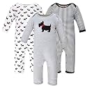 Hudson Baby Baby Cotton Union Suit, 3 Pack