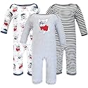 Hudson Baby Baby Cotton Union Suit, 3 Pack