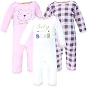 Hudson Baby Baby Cotton Union Suit, 3 Pack