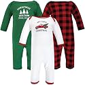 Hudson Baby Baby Cotton Union Suit, 3 Pack