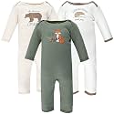 Hudson Baby Baby Cotton Union Suit, 3 Pack