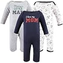 Hudson Baby Baby Cotton Union Suit, 3 Pack