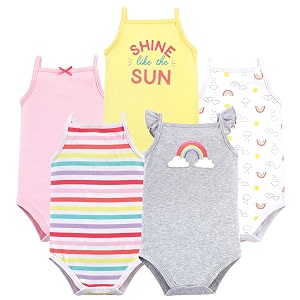 Hudson baby Boys Sleeveless Cotton Bodysuits 5