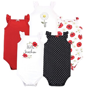 Hudson baby Boys Sleeveless Cotton Bodysuits 5