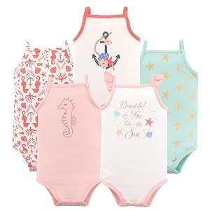 Hudson baby Boys Sleeveless Cotton Bodysuits 5