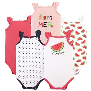 Hudson baby Boys Sleeveless Cotton Bodysuits 5