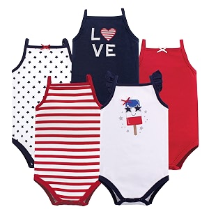 Hudson baby Boys Sleeveless Cotton Bodysuits 5