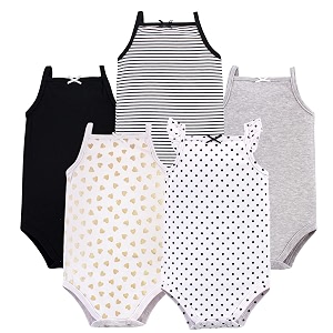 Hudson baby Boys Sleeveless Cotton Bodysuits 5
