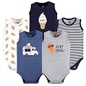 Hudson baby Boys39 Sleeveless Cotton Bodysuits 5