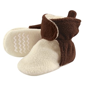 Hudson Baby Cozy Fleece Booties with Non
