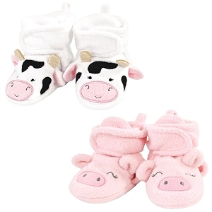 Hudson Baby Cozy Fleece Booties with Non