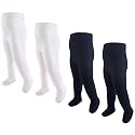 Hudson Baby Girls' Cotton Tights, 4 Pack