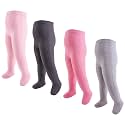 Hudson Baby Girls' Cotton Tights, 4 Pack