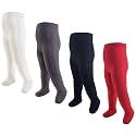 Hudson Baby Girls' Cotton Tights, 4 Pack
