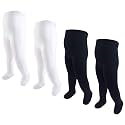Hudson Baby Girls' Cotton Tights, 4 Pack
