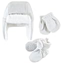 Hudson Baby Girls' Trapper Hat, Mitten and Bootie Set