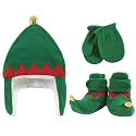 Hudson Baby Girls' Trapper Hat, Mitten and Bootie Set