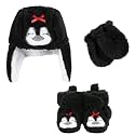 Hudson Baby Girls' Trapper Hat, Mitten and Bootie Set
