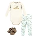 Hudson Baby Unisex Baby Cotton Bodysuit, Pant and Shoe Set