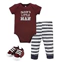 Hudson Baby Unisex Baby Cotton Bodysuit, Pant and Shoe Set