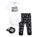 Hudson Baby Unisex Baby Cotton Bodysuit, Pant and Shoe Set