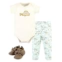 Hudson Baby Unisex Baby Cotton Bodysuit, Pant and Shoe Set