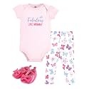 Hudson Baby Unisex Baby Cotton Bodysuit, Pant and Shoe Set
