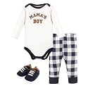 Hudson Baby Unisex Baby Cotton Bodysuit, Pant and Shoe Set
