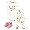 Hudson Baby Unisex Baby Cotton Bodysuit, Pant and Shoe Set