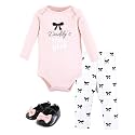 Hudson Baby Unisex Baby Cotton Bodysuit, Pant and Shoe Set