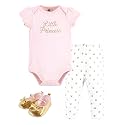 Hudson Baby Unisex Baby Cotton Bodysuit, Pant and Shoe Set