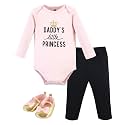 Hudson Baby Unisex Baby Cotton Bodysuit, Pant and Shoe Set