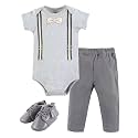 Hudson Baby Unisex Baby Cotton Bodysuit, Pant and Shoe Set