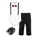 Hudson Baby Unisex Baby Cotton Bodysuit, Pant and Shoe Set